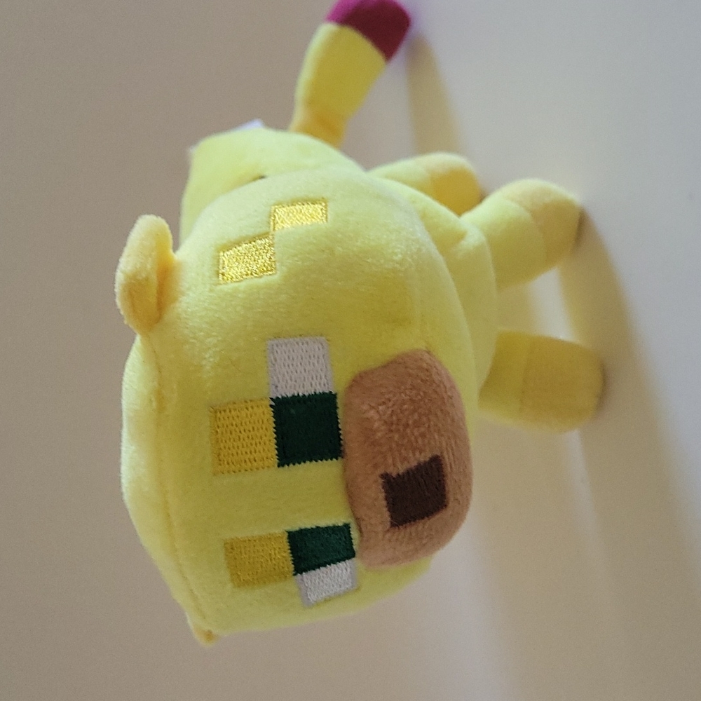 Mojang Toys Minecraft Ocelot Plush Yellow Blocky Cat Stuffed 🐈 Animal